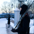 The King's Guard stands outside the Royal Palace 24 hours a day - every day (Photo: Håkon Mosvold Larsen / Scanpix)